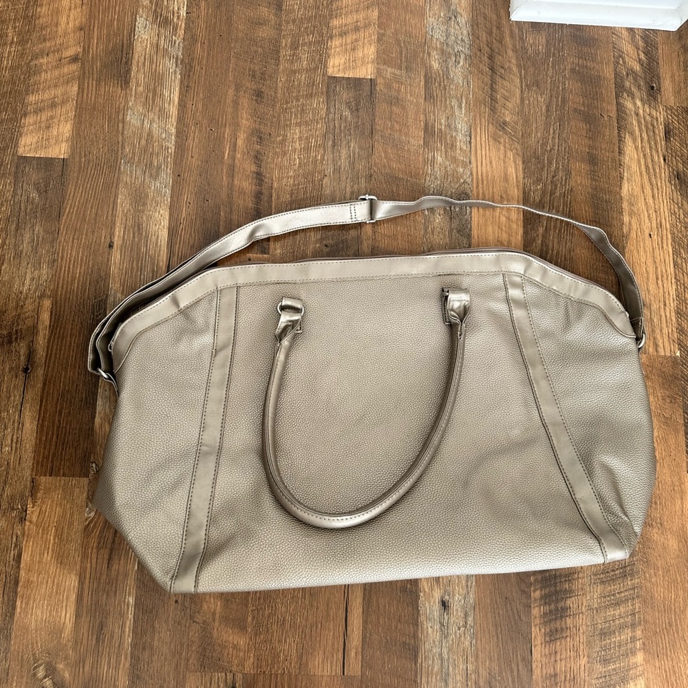 Large Silver Tote Bag